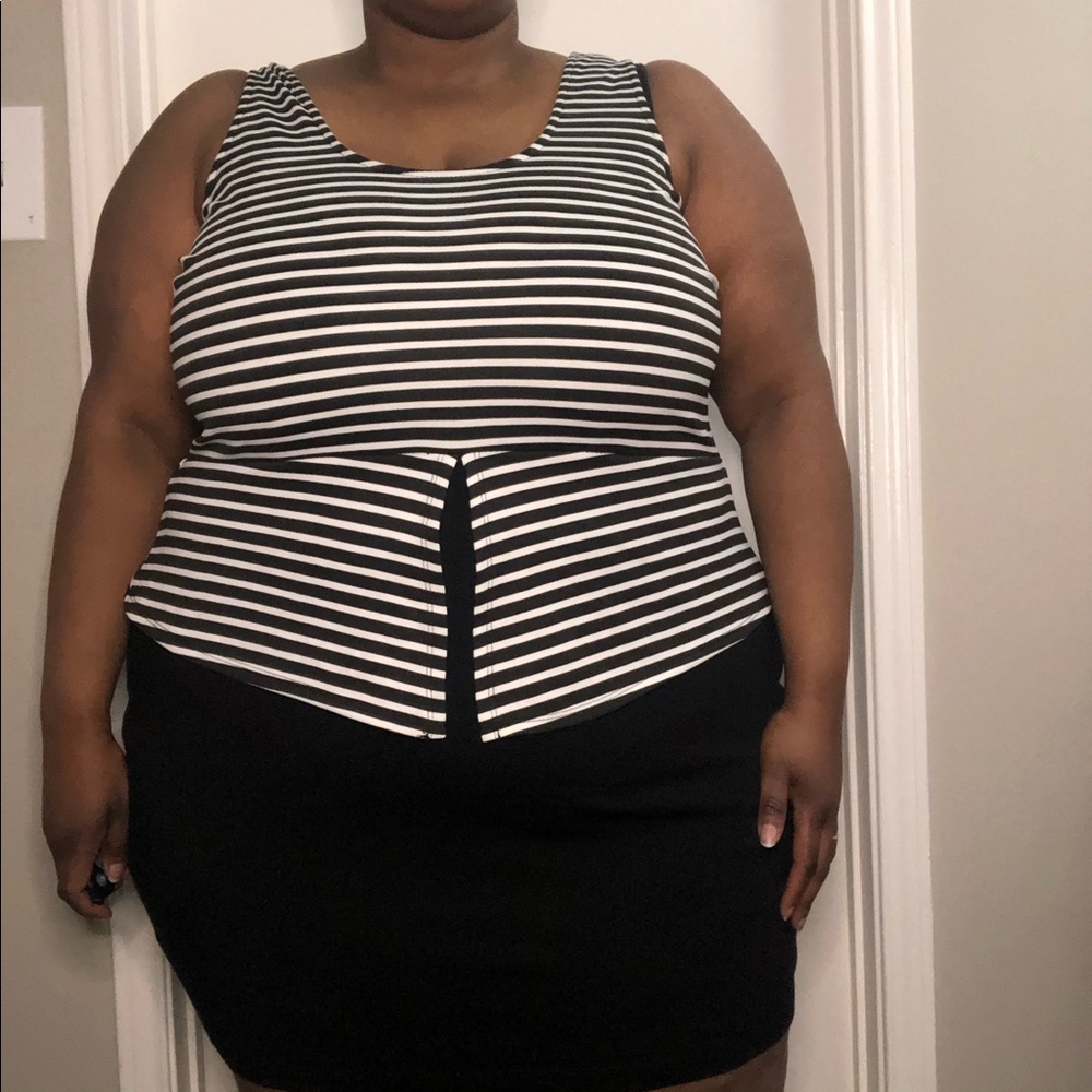 Peplum mini dress